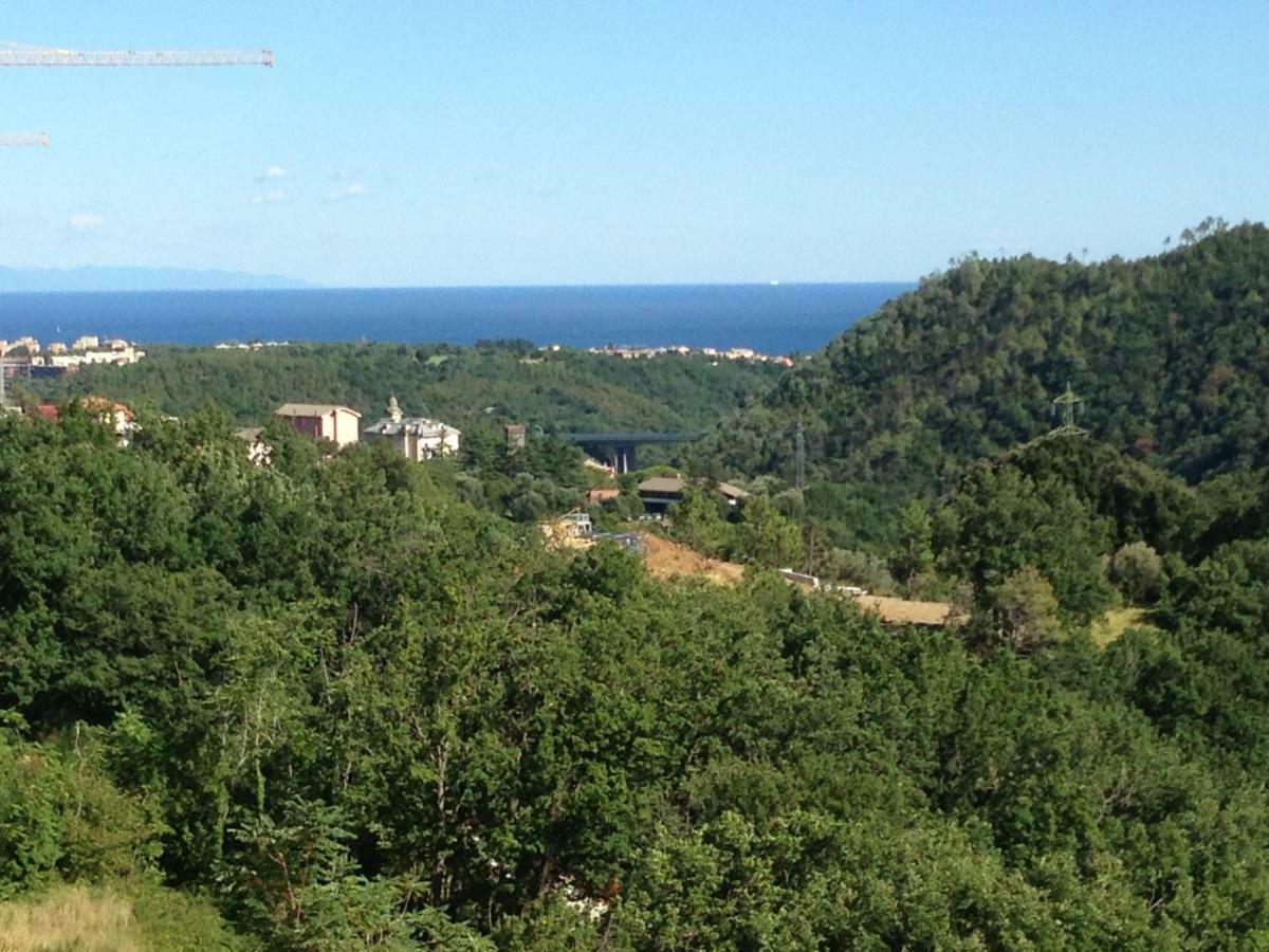 Attico Con Vista Spettacolare Cogoleto Villa Exteriör bild